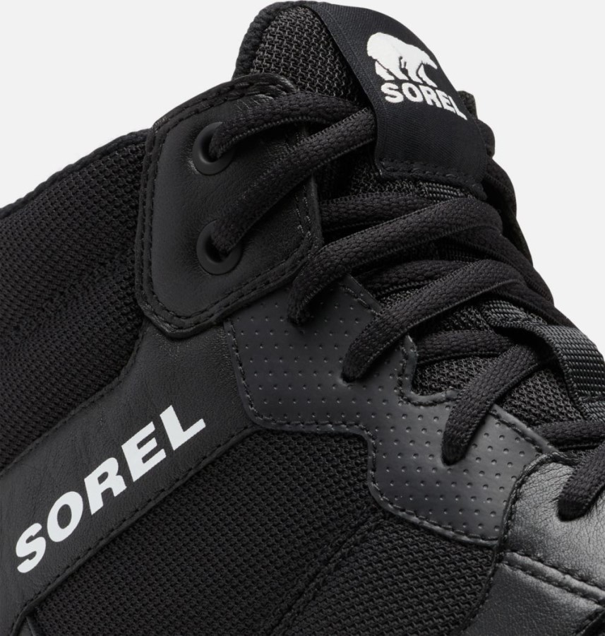 Black-White Men's Explorer Sneaker Mid Sorel Australia