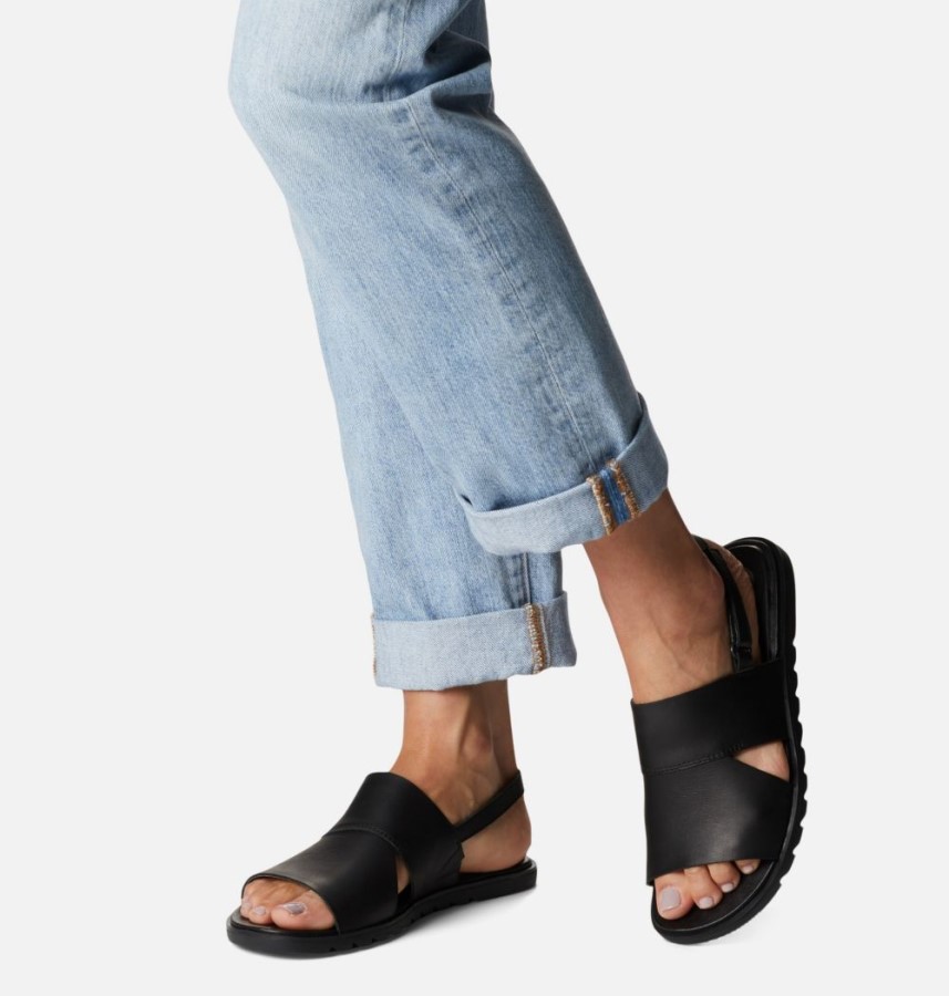 Black-White Sorel Australia Women's Ella Ii Slingback Sandal