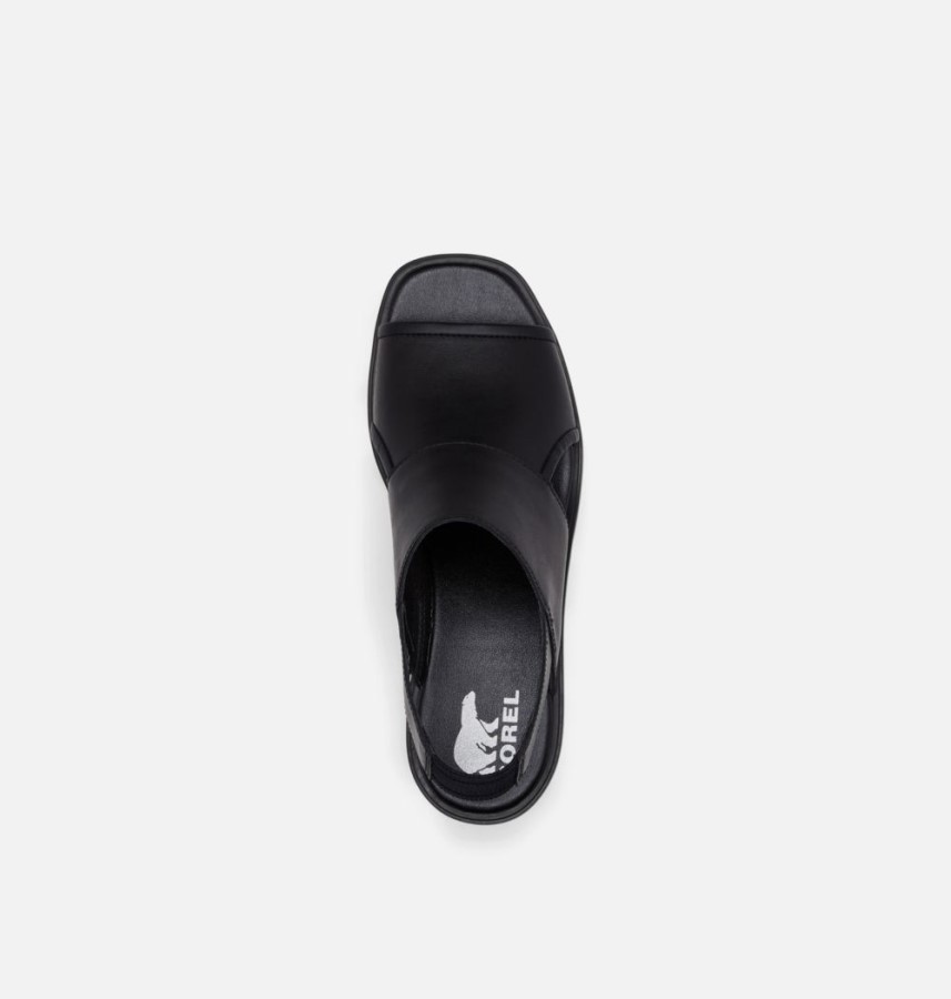 Black-White Sorel Australia Women's Joanie Iii Slingback Wedge Sandal