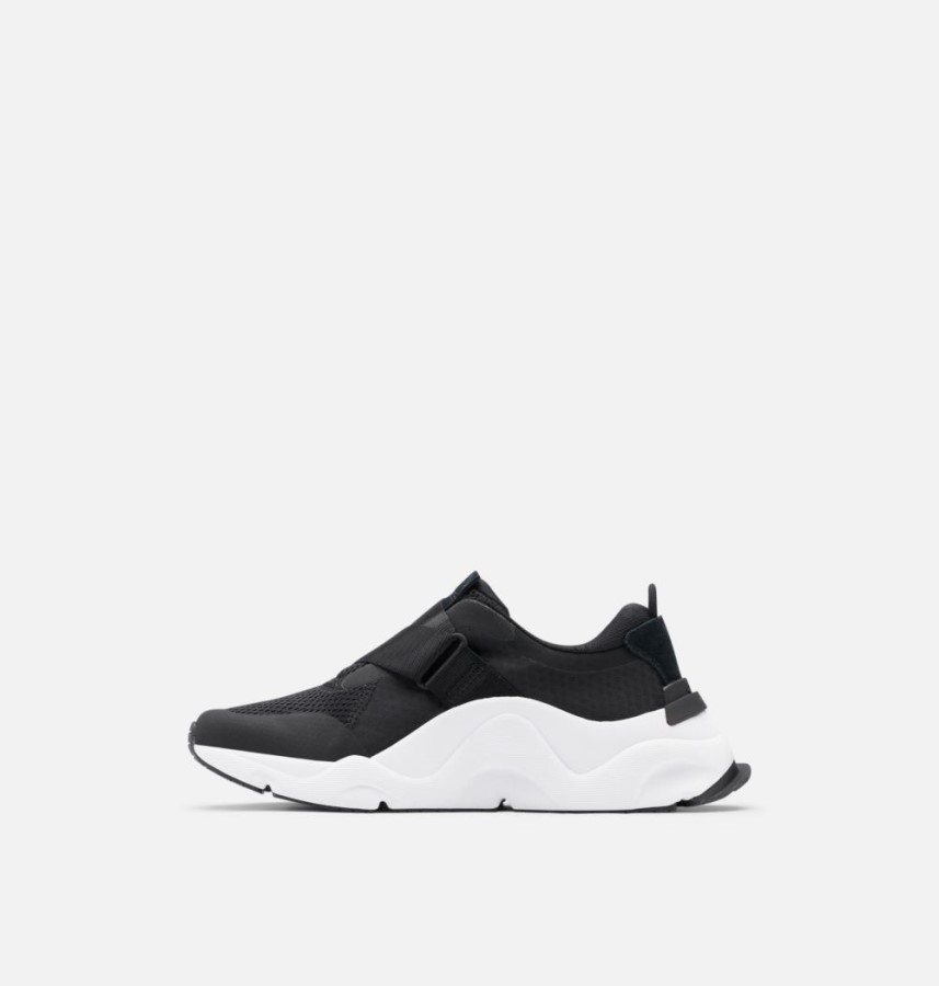 Black-White Sorel Australia Women's Kinetic Rnegd Strap Sneaker