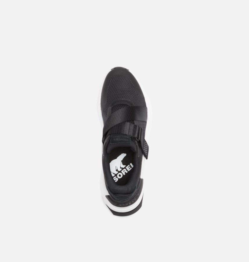 Black-White Sorel Australia Women's Kinetic Rnegd Strap Sneaker