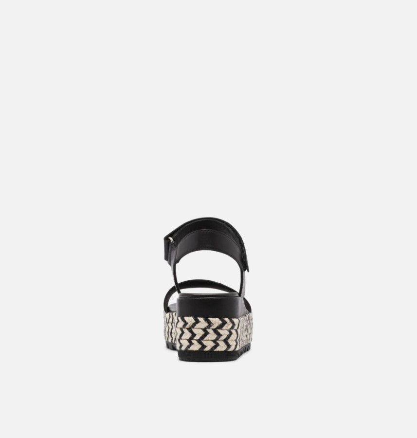 Black Women's Cameron Flatform Wedge Sandal Sorel Australia