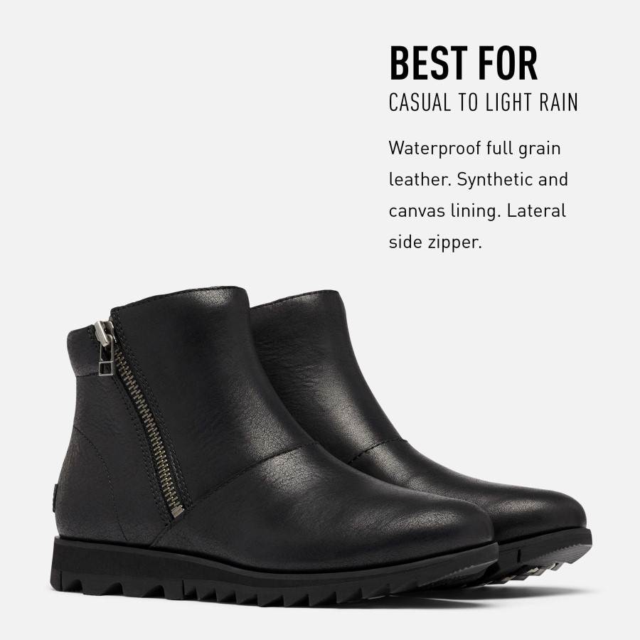 Black Women's Harlow Zip Boot Rain Waterproof Sorel Australia