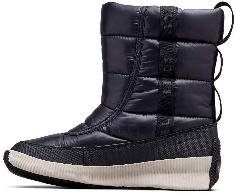 Black Women's Out N About Puffy Mid Walking Shoe Sorel Australia