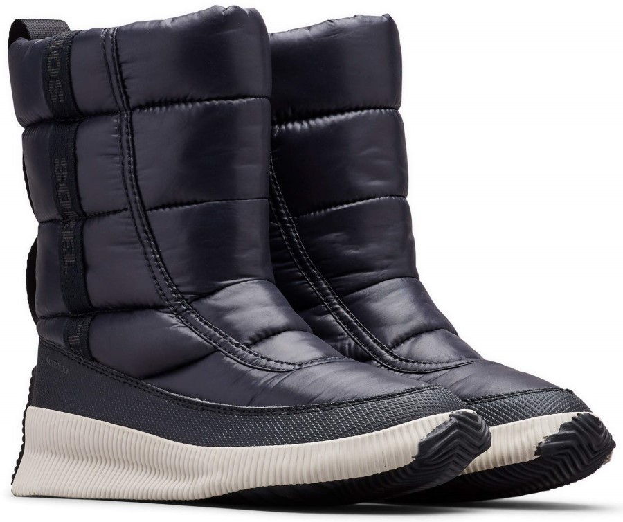 Black Women's Out N About Puffy Mid Walking Shoe Sorel Australia
