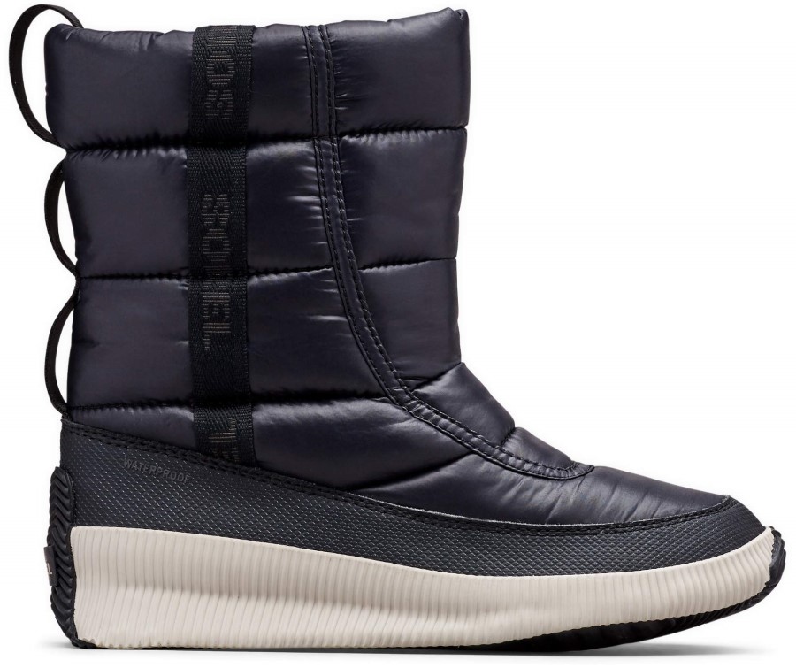 Black Women's Out N About Puffy Mid Walking Shoe Sorel Australia