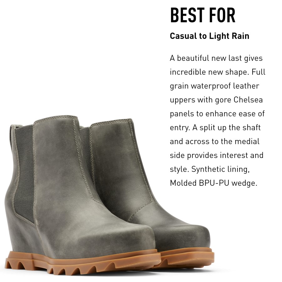 Blackened Brown-Black Sorel Australia Women's Joan Of Arctic Wedge Iii Chelsea Boot