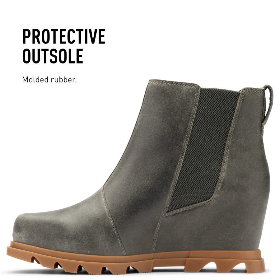 Blackened Brown-Black Sorel Australia Women's Joan Of Arctic Wedge Iii Chelsea Boot