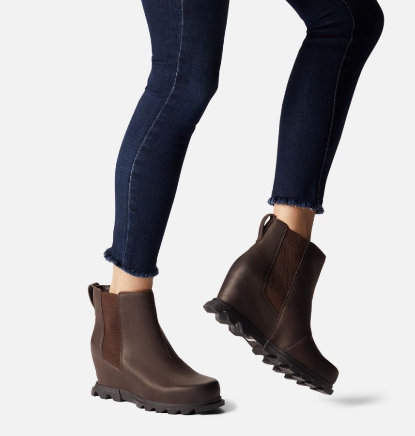 Blackened Brown-Black Women's Joan Of Arctic Wedge Iii Chelsea Bootie Sorel Australia