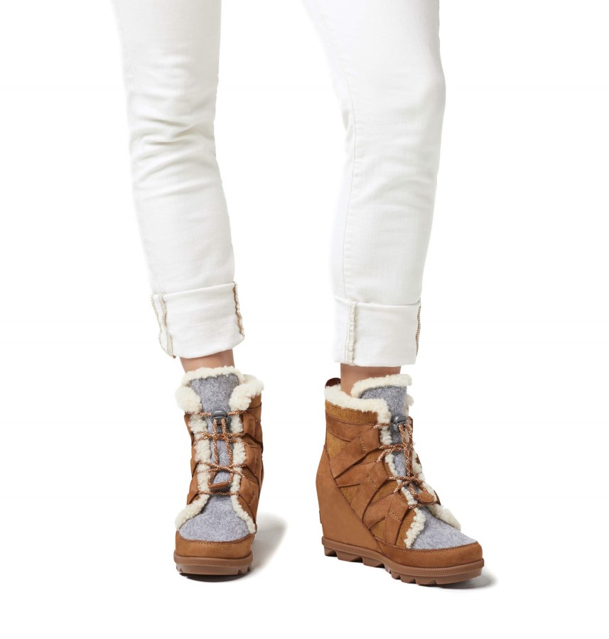 Camel Brown Joan Of Arctic Camel Brown Wedge Ii Cozy Boot Sorel Australia