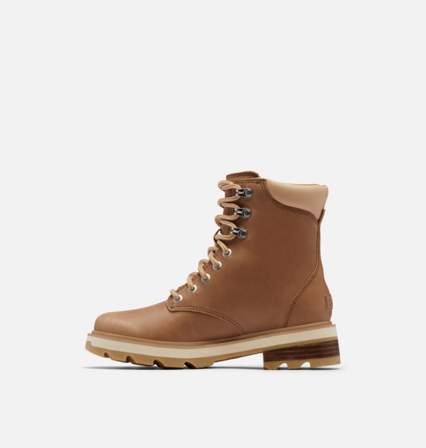 Ceramic-Canoe Sorel Australia Women's Lennox Lace Stkd Waterproof Leather Boot