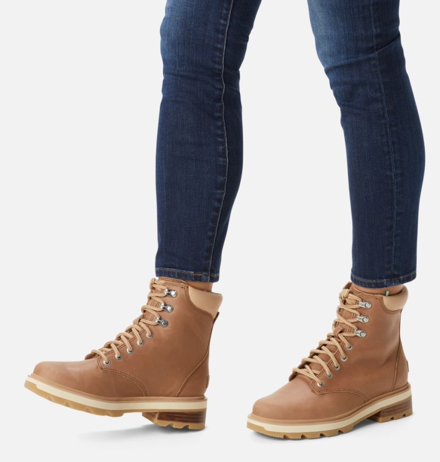 Ceramic-Canoe Sorel Australia Women's Lennox Lace Stkd Waterproof Leather Boot