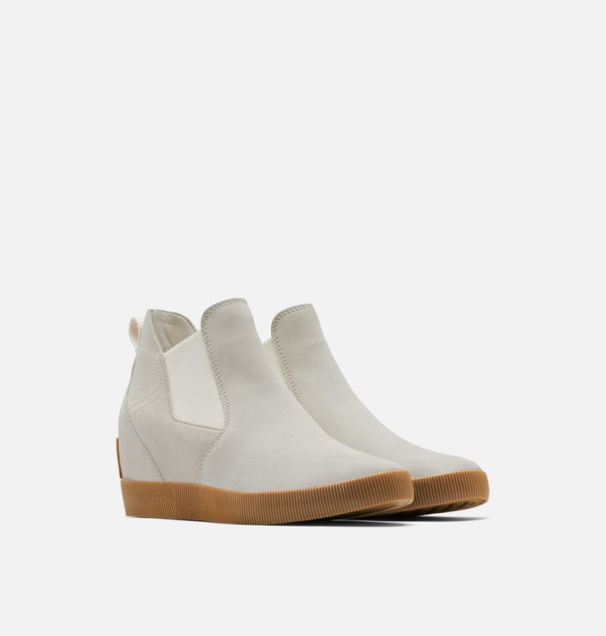 Chalk-White Women's Out N About Slip-On Wedge Bootie Sorel Australia