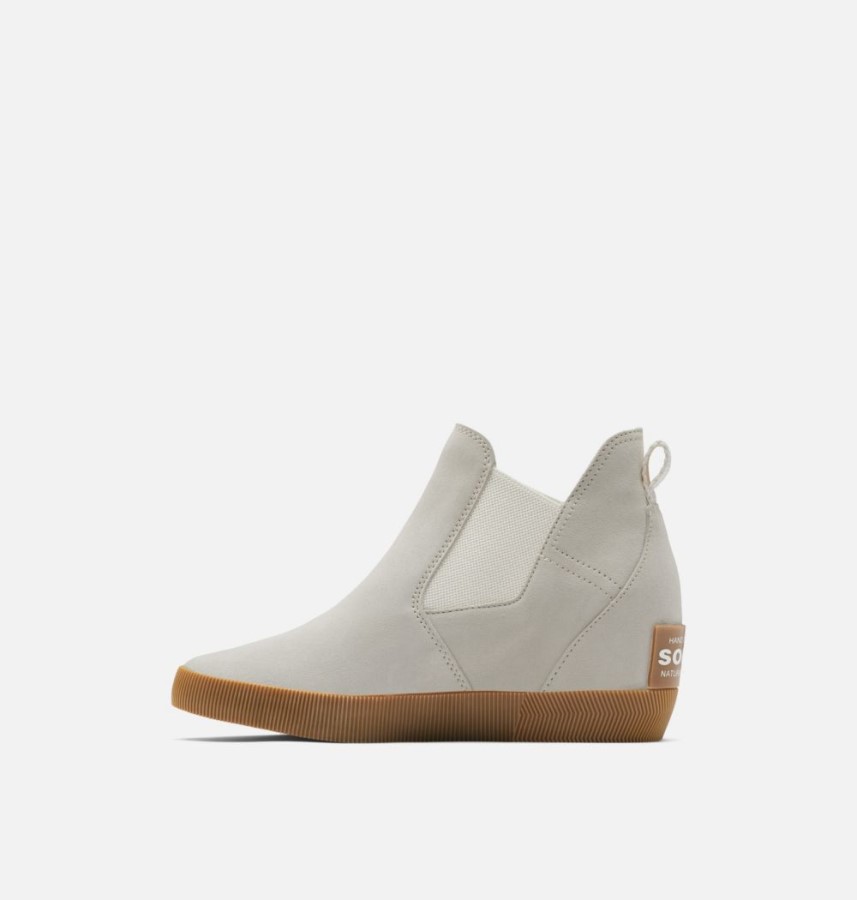 Chalk-White Women's Out N About Slip-On Wedge Bootie Sorel Australia