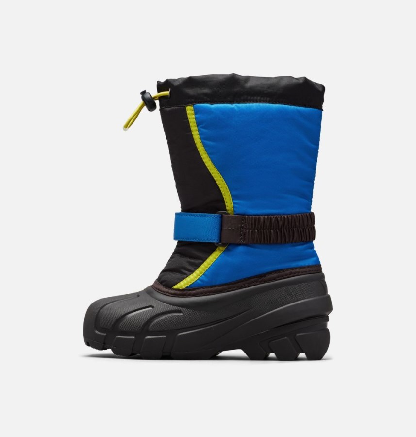 Children's Flurry Boot Black-Super Blue Sorel Australia