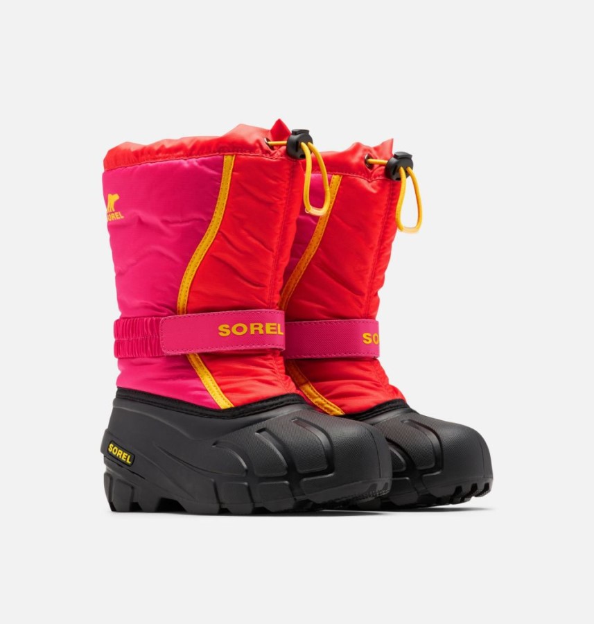 Children's Flurry Boot Poppy Red-Cactus Pink Sorel Australia