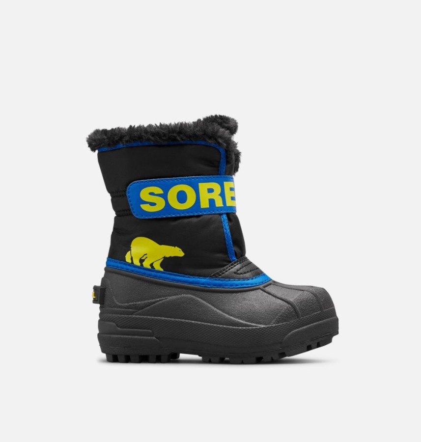 Children's Snow Commander Boot Sorel Australia Black-Super Blue