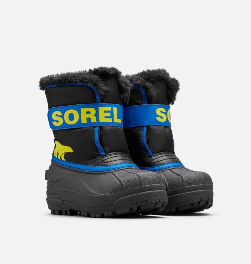 Children's Snow Commander Boot Sorel Australia Black-Super Blue