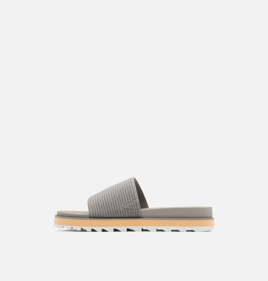 Chrome Grey-Sea Salt Women's Roaming Easy Slide Sandal Sorel Australia