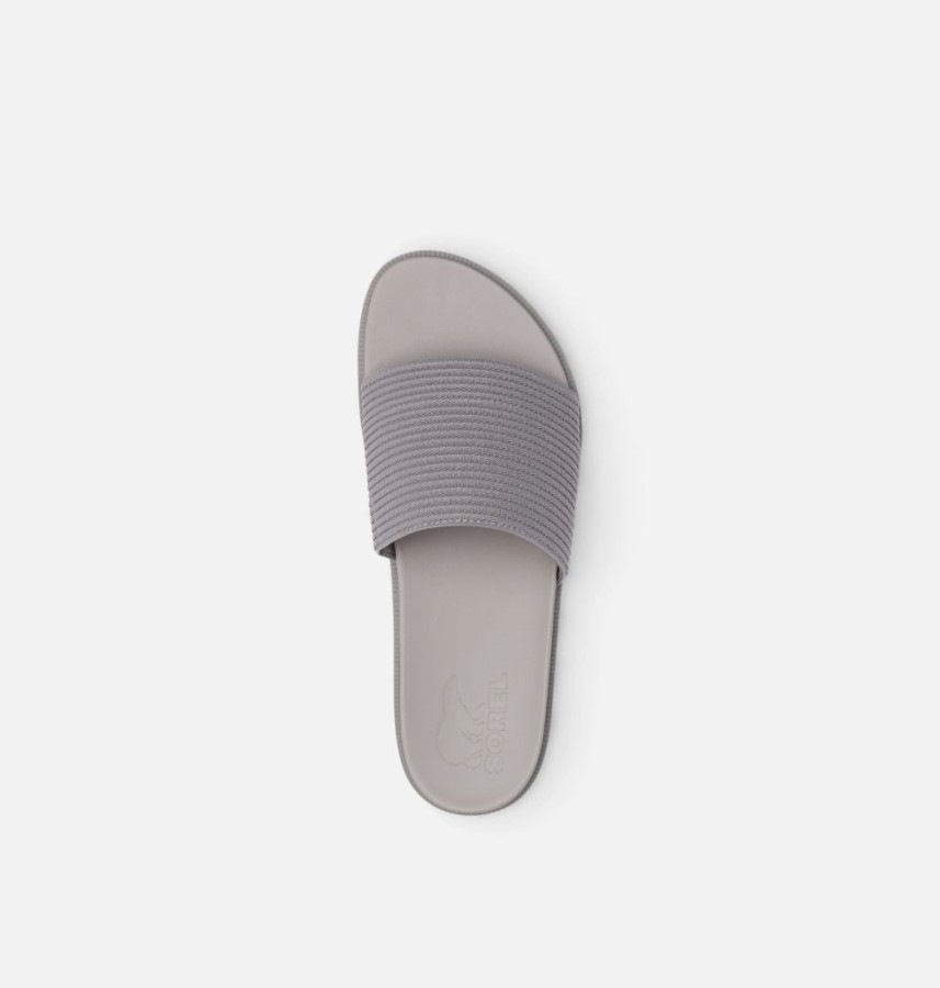 Chrome Grey-Sea Salt Women's Roaming Easy Slide Sandal Sorel Australia