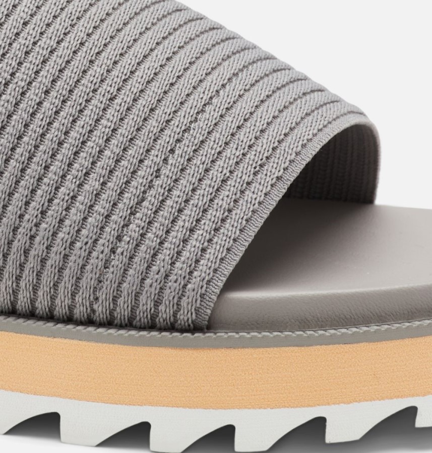 Chrome Grey-Sea Salt Women's Roaming Easy Slide Sandal Sorel Australia