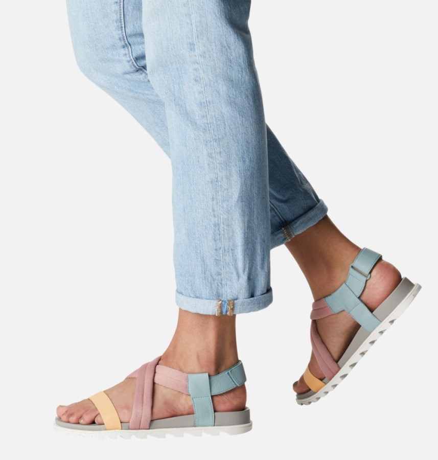 Crushed Blue-Chrome Grey Sorel Australia Women's Roaming Decon Sandal