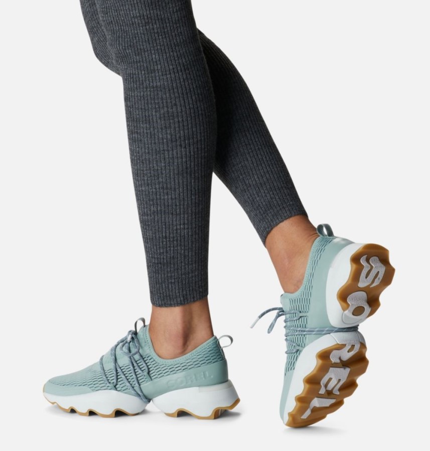 Crushed Blue-White Women's Kinetic Impact Lace Sneaker Sorel Australia