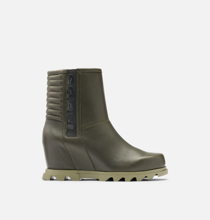 Dark Moss-Black Women's Joan Of Arctic Wedge Iii Moto Bootie Sorel Australia