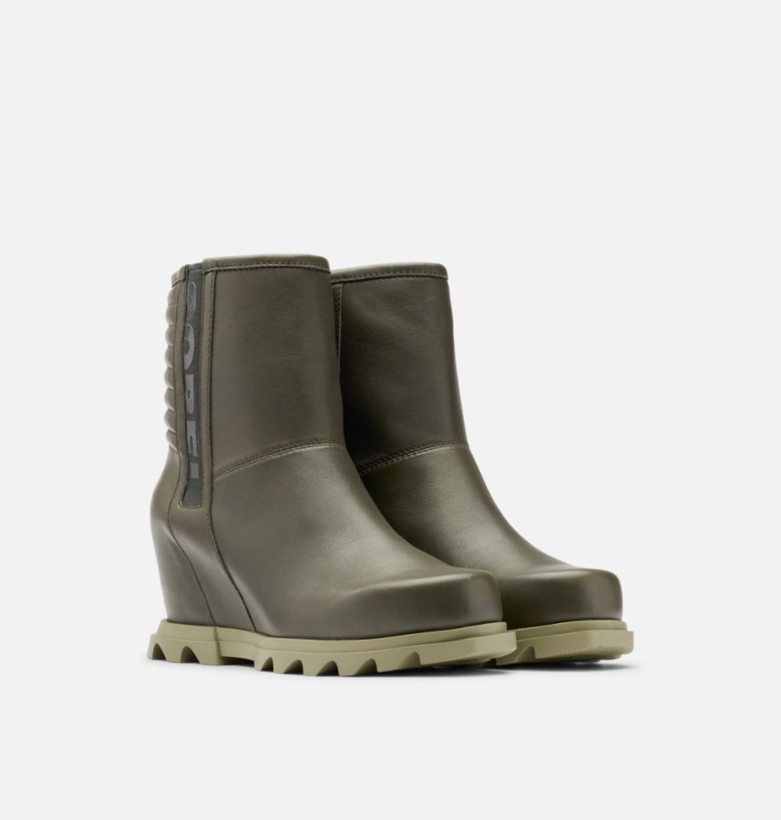 Dark Moss-Black Women's Joan Of Arctic Wedge Iii Moto Bootie Sorel Australia