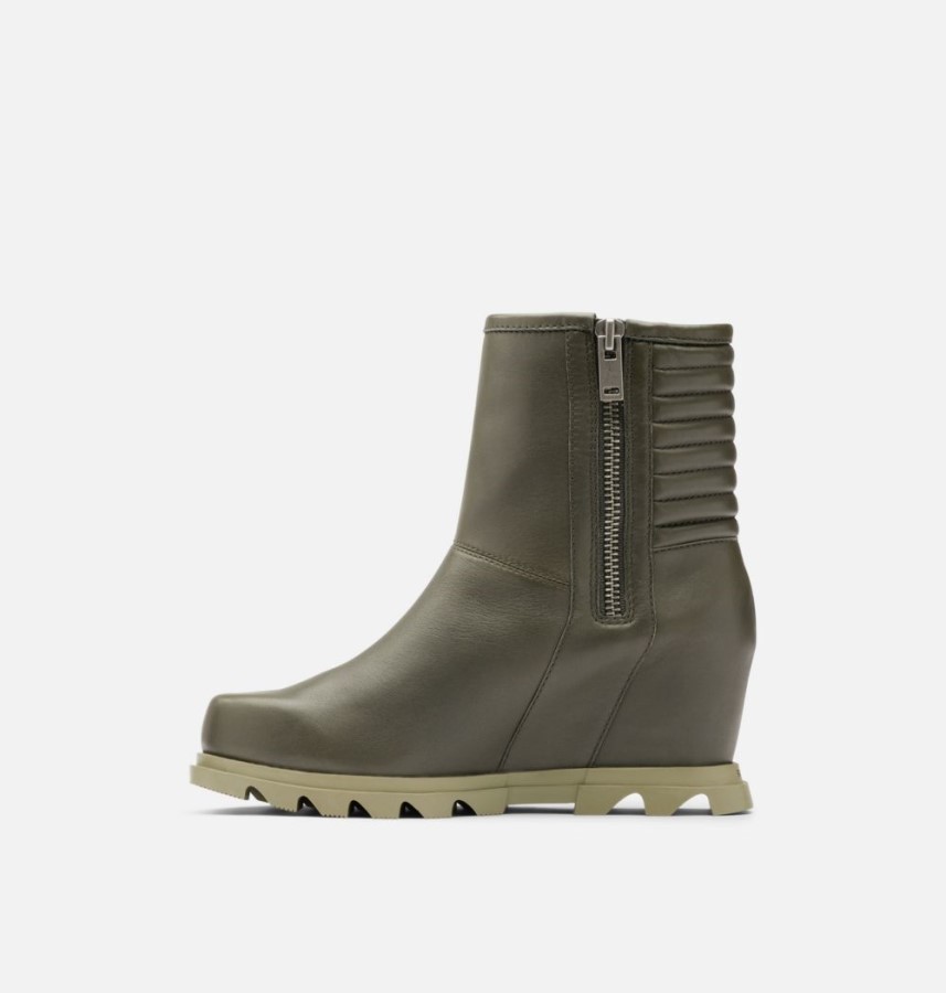 Dark Moss-Black Women's Joan Of Arctic Wedge Iii Moto Bootie Sorel Australia