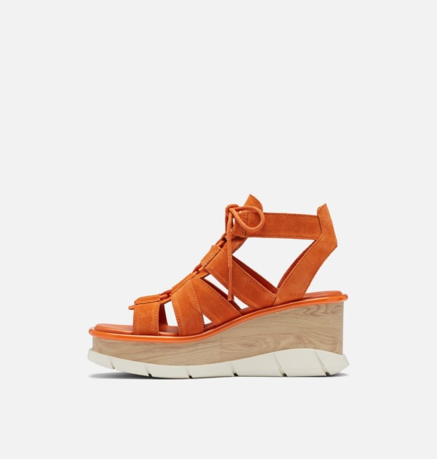Desert Sun-Chalk Sorel Australia Women's Joanie Iii Lace-Up Wedge Sandal
