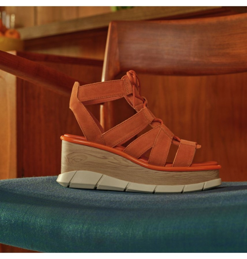 Desert Sun-Chalk Sorel Australia Women's Joanie Iii Lace-Up Wedge Sandal