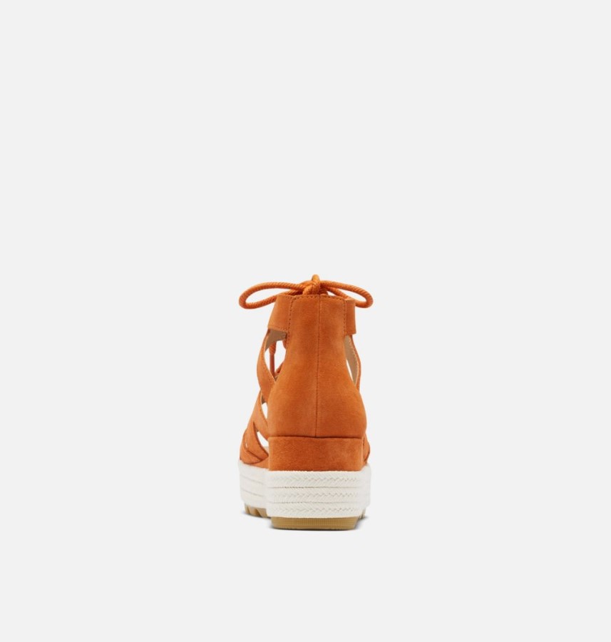 Desert Sun-Gum 17 Sorel Australia Women's Cameron Flatform Lace Wedge Sandal