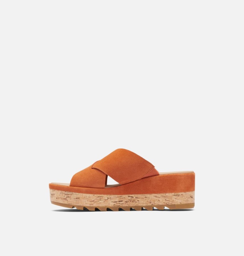 Desert Sun-Gum 17 Sorel Australia Women's Cameron Flatform Mule Wedge Sandal
