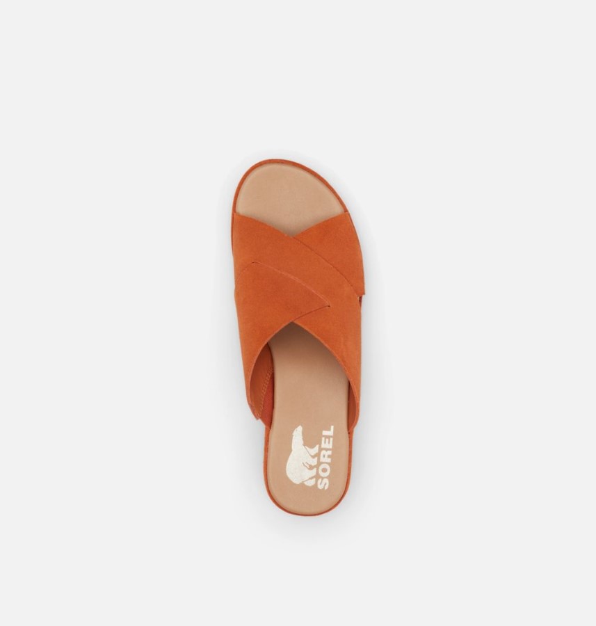 Desert Sun-Gum 17 Sorel Australia Women's Cameron Flatform Mule Wedge Sandal