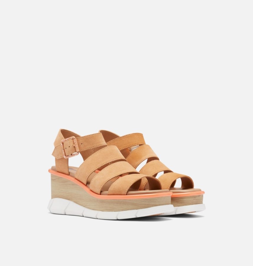 Faded Spark-White Women's Joanie Iii Ankle Strap Wedge Sandal Sorel Australia