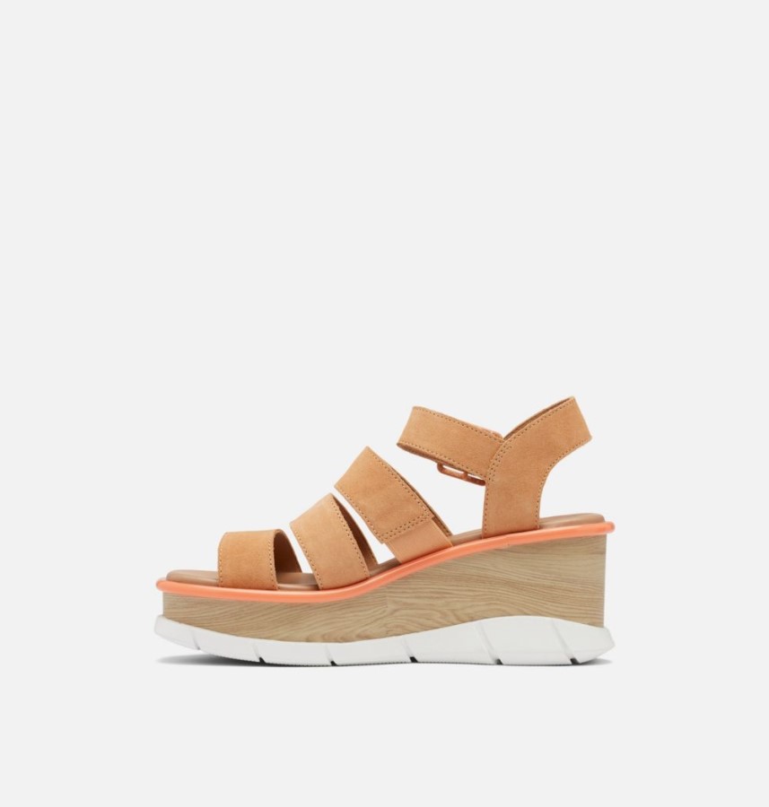 Faded Spark-White Women's Joanie Iii Ankle Strap Wedge Sandal Sorel Australia