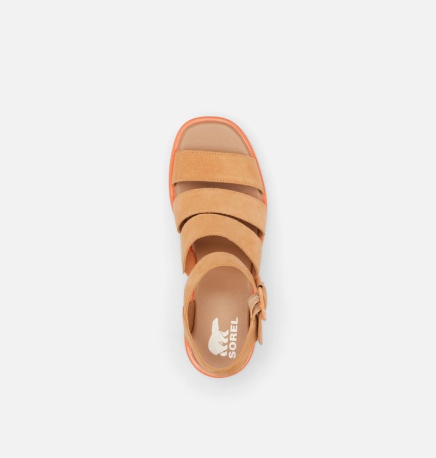 Faded Spark-White Women's Joanie Iii Ankle Strap Wedge Sandal Sorel Australia
