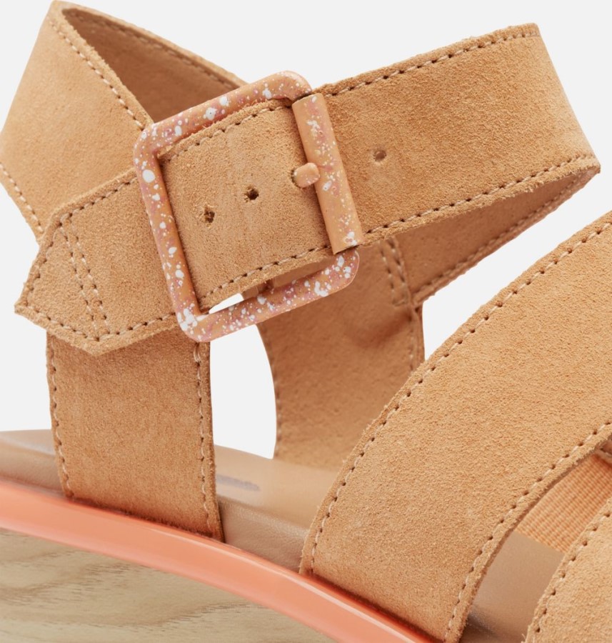 Faded Spark-White Women's Joanie Iii Ankle Strap Wedge Sandal Sorel Australia