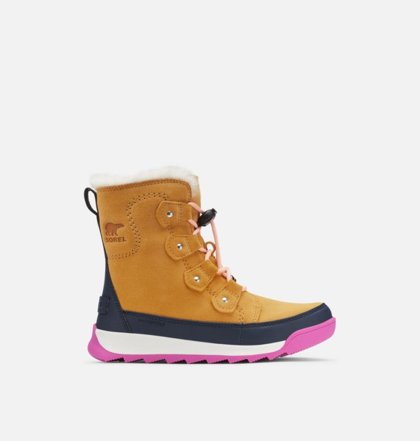 Geo Yellow-Collegiate Navy Children's Whitney Ii Joan Lace Boot Sorel Australia