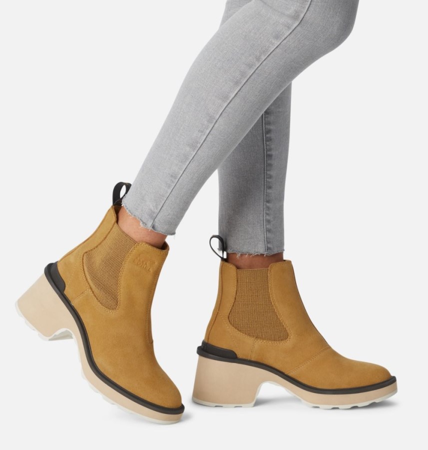 Geo Yellow-Jet Sorel Australia Women's Hi-Line Heel Chelsea Boot