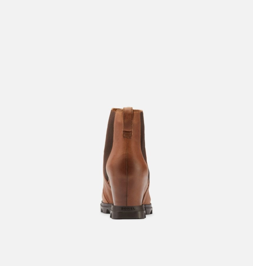 Hazelnut-Blackened Brown Sorel Australia Women's Joan Of Arctic Wedge Iii Chelsea Wide Bootie