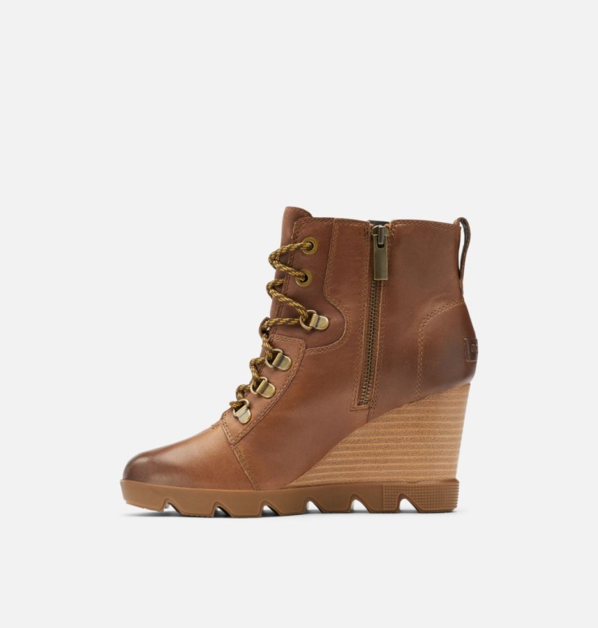 Hazelnut Leather-Gum 10 Sorel Australia Women's Joan Uptown Lace Bootie