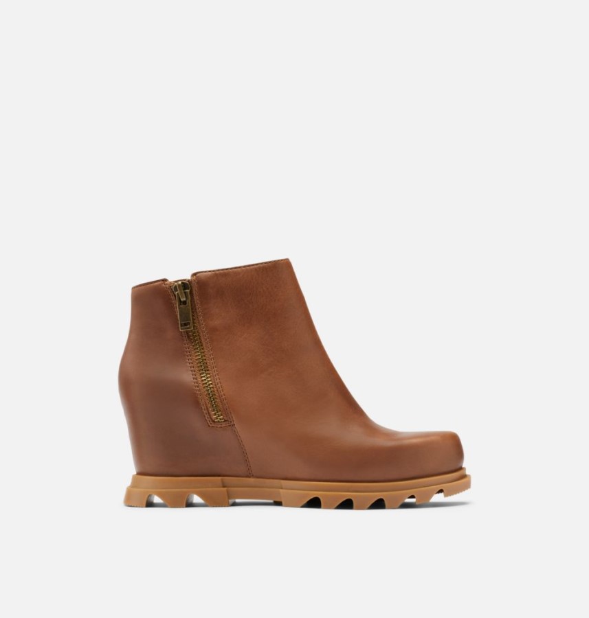 Hazelnut Leather-Gum 2 Women's Joan Of Arctic Wedge Iii Zip Bootie Sorel Australia
