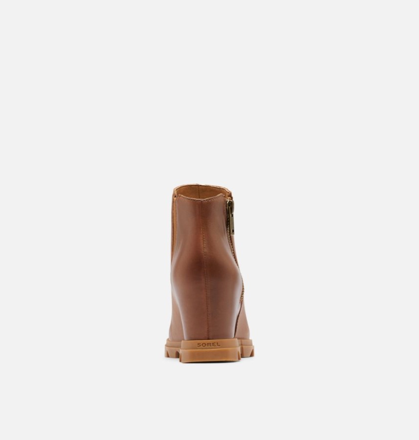Hazelnut Leather-Gum 2 Women's Joan Of Arctic Wedge Iii Zip Bootie Sorel Australia