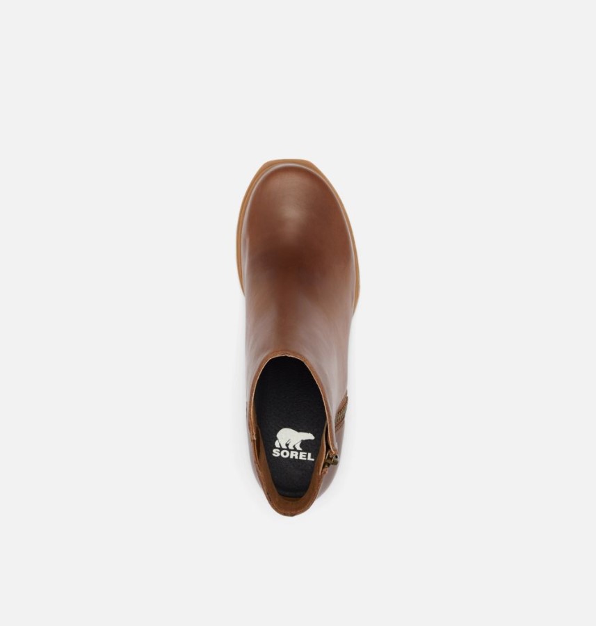 Hazelnut Leather-Gum 2 Women's Joan Of Arctic Wedge Iii Zip Bootie Sorel Australia