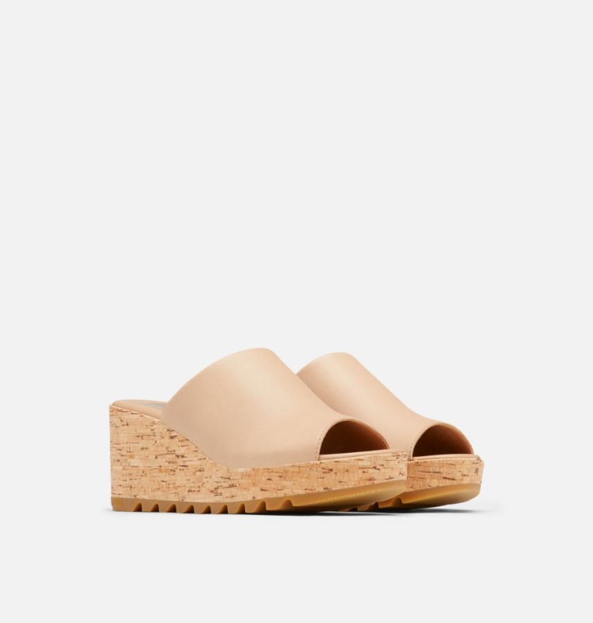 Honest Beige-Sea Salt Sorel Australia Women's Cameron Wedge Mule Sandal