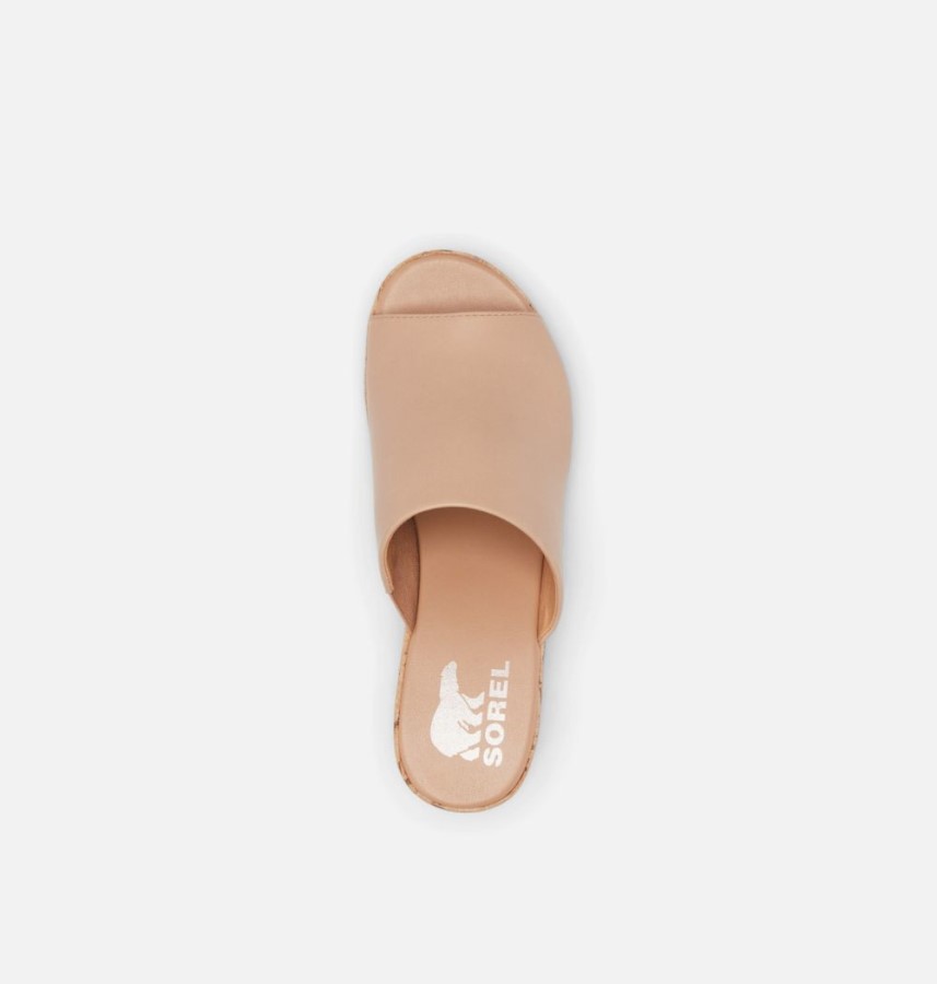 Honest Beige-Sea Salt Sorel Australia Women's Cameron Wedge Mule Sandal