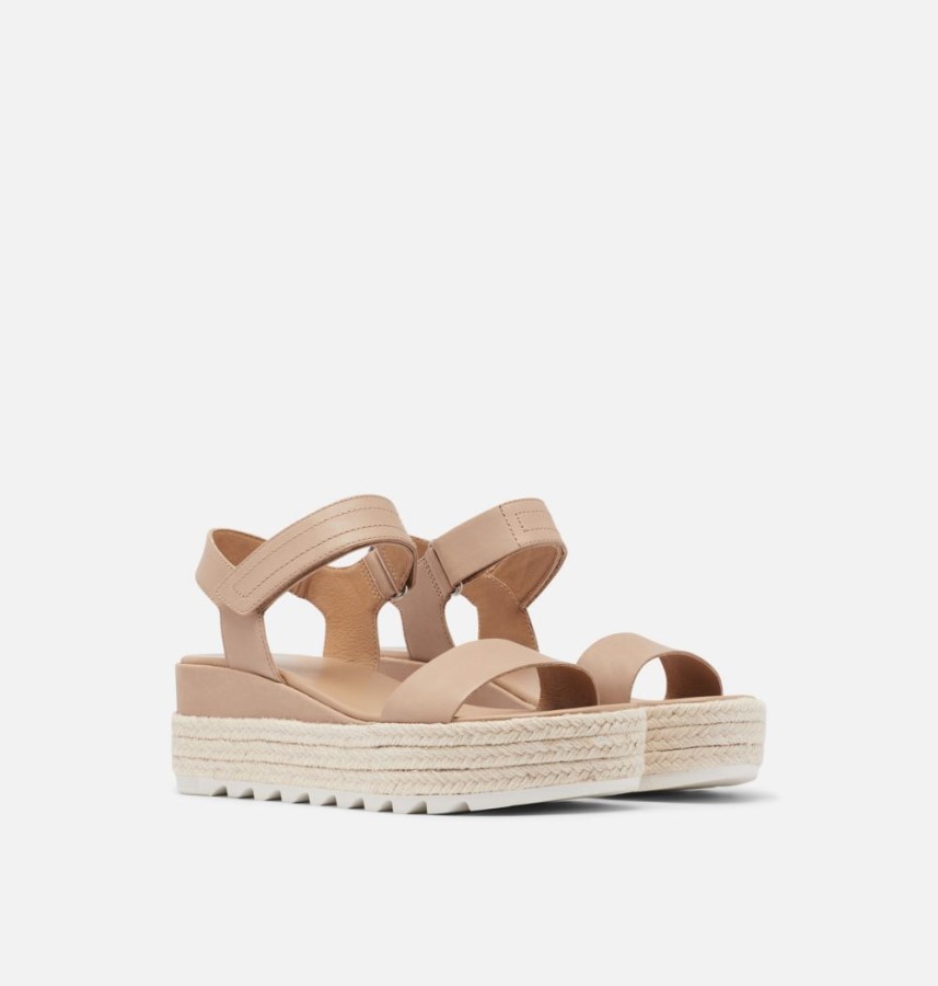 Honest Beige Sorel Australia Women's Cameron Flatform Wedge Sandal