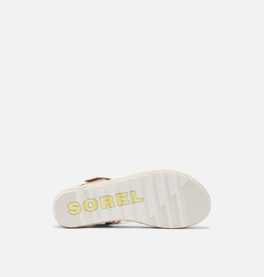 Honest Beige Sorel Australia Women's Cameron Flatform Wedge Sandal